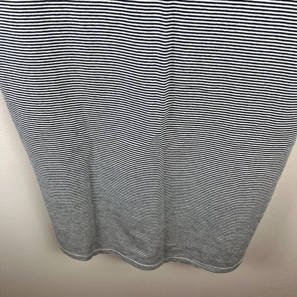 Theory Continuous T-shirt Dress Size Small Black Stripes Minimal Capsule Comfy - Picture 6 of 8